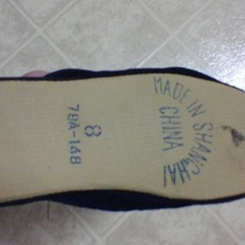made in Shanghai China slippers or shoes