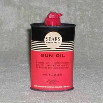 Sears Roebuck Gun Oil Tin - Outdoor Sports