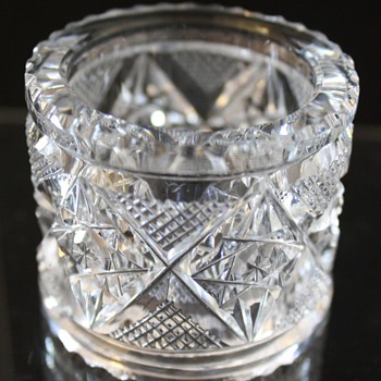 American Brilliant Cut Glass Napkin Ring Pitkins and Brooks