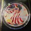 2001 Color Silver American Eagle Coin and 1989 Berlin Wall Germany Coin