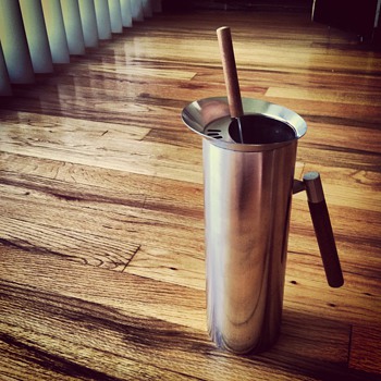 Kalmar Design Stainless Steel and Wood Martini Pitcher 