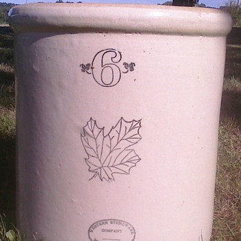 Western Stoneware Crock - Art Pottery