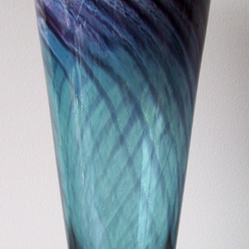 Tall Glass Vase - Art Glass