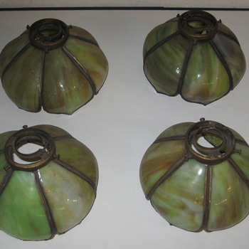 Green lamp shades-slag - Lamps