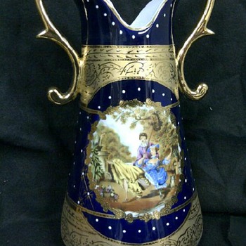 LARGE LIMOGES ANTIQUE IMPERIAL VASE 15 X 7.5 IN - China and Dinnerware