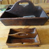 Unusual size old Cutlery / knife box  childs?