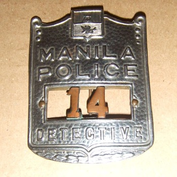 Manila Police Detective's Badge