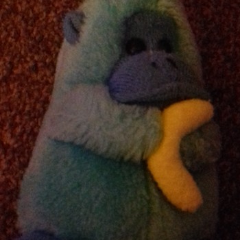Blue Monkey Holding Banana Imported by PMS - Animals