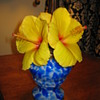 Czechoslovakia glass vase with flower frog 