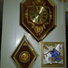 Empire Clock with fur and Godey decorated