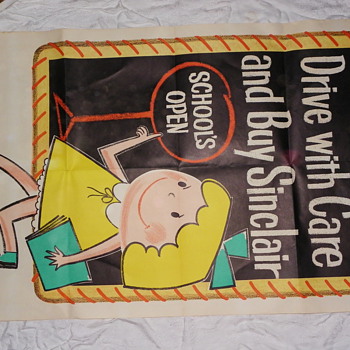 Vintage 1950's original Sinclair quick change posters. Made by the Pratt Poster Company. - Signs