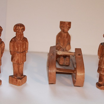 HAND CARVED RUSSIAN FIGURES