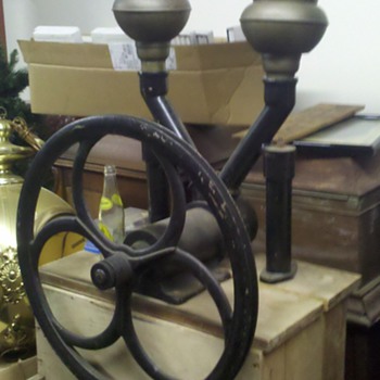 Antique Coffee / Flour Grinder??? In Cabinet, Need help? 