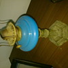 blu antique lantern