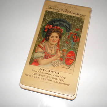 1901-02 Coca-Cola Celluloid Note Pad! - Coca-Cola