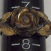 Vintage/Antique Gold Plated Brass Rose Ring