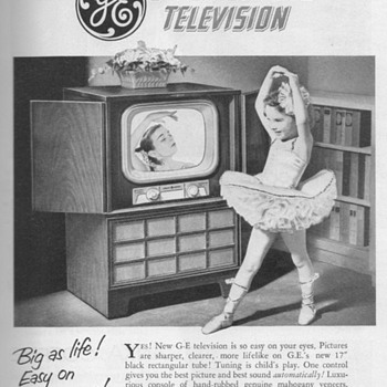 1951 - Gen. Elec. Model 17C107 Console TV Advertisement
