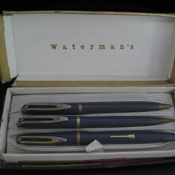 Waterman writing set. Fountain pen, ball point pen and mechanical pencil.