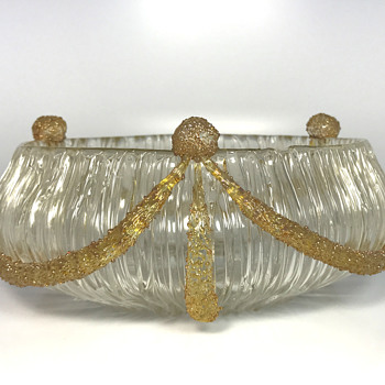 Loetz Blitz Empire Bowl. Circa 1905. PN II-2594 - Art Glass