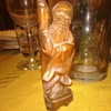 asian carved wooden warrior 