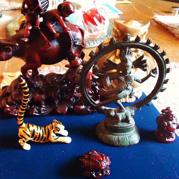 Asian Figures $16.09  I just wanted the bell and Dancing Shiva Nataraja, Tiger maybe not Asian?