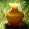 Amber satin vase