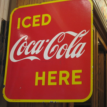Porcelin Coca Cola Flange Sign