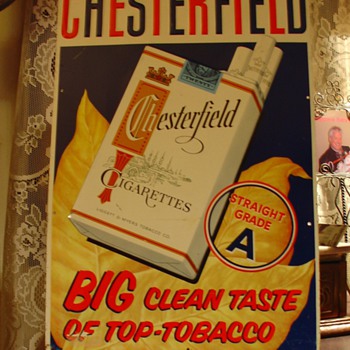 Chesterfield Cigarettes...Embossed Tin Sign