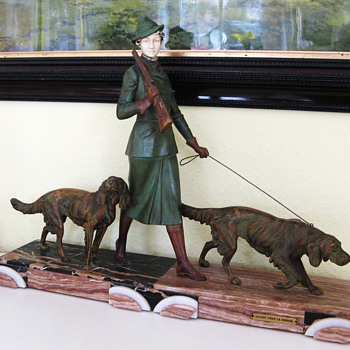 Art Deco Sculpture Woman Hunt 1930