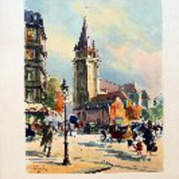 Paris St. Germian de Pres watercolor 