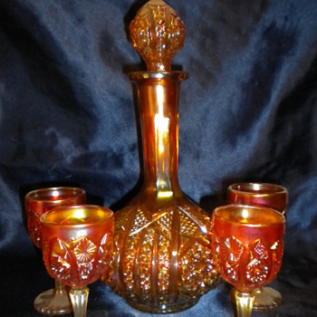 Carnival Glass Decanter