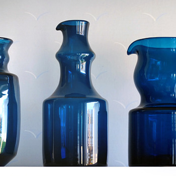 12 parts of the Blue Series - Bertil Vallien, Boda-Åfors 1960s. - Art Glass