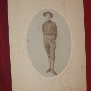 Soldier with pistol and belt from Telluride CO