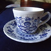 BLUE HERITAGE CUP AND PLATE