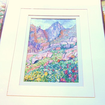 Watercolor, P Wiggins  7" X 9 1/2" from Goodwill with price tag!