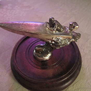Art Deco Speedboat Chrome Radiator Mascot / Hood Ornament..Early piece 20's/30's - Art Deco