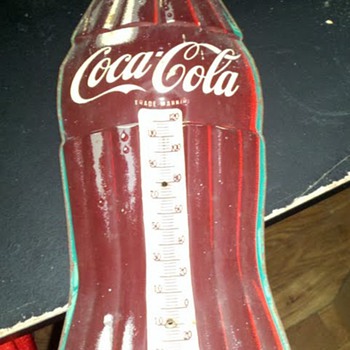 1950 Coca cola Coke bottle Thermometer