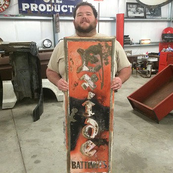 Exide battery sign - Petroliana