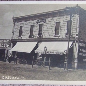 RPPC of Osborne KS street scene  c. 1910