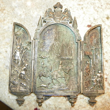 Joan of Arc religious triptych found at an Estate sale.