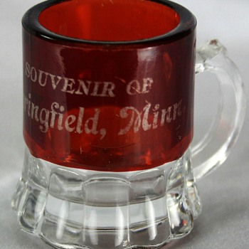 Ruby Flash Glass Souvenir Mug - Glassware