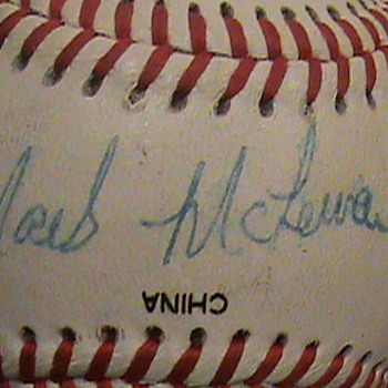A SIGNED BALL BALL - Baseball
