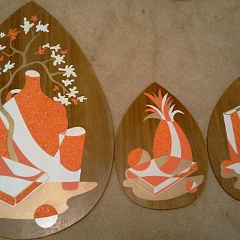 Mid Century Popcorn Art.