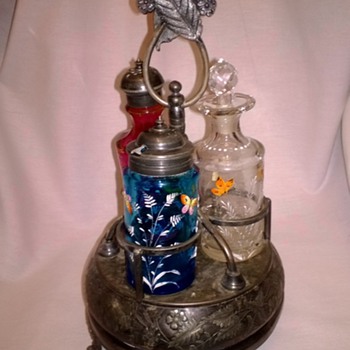 Decorated Castor Set - Art Glass
