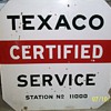 Double Sided Porcelain Texaco