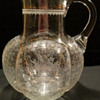 Unique  Hand Blown, Etched,  Melon Shape Pitcher 1800's
