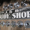 J&B chevrolet body shop sign