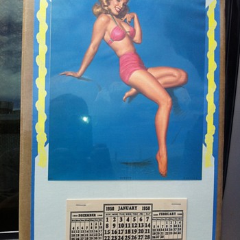 1950 Marilyn Monroe litho calaendar - Advertising