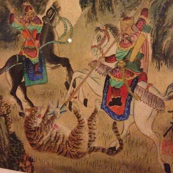Great Chinese painting I found at the dump - Asian