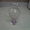PINK SWIRL CRYSTAL VASE